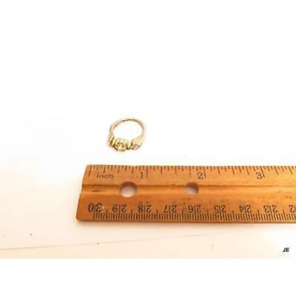 Vintage 925 Sterling Silver LOVE Sparkling Clear Rhinestone‎ Ring Size 5.5